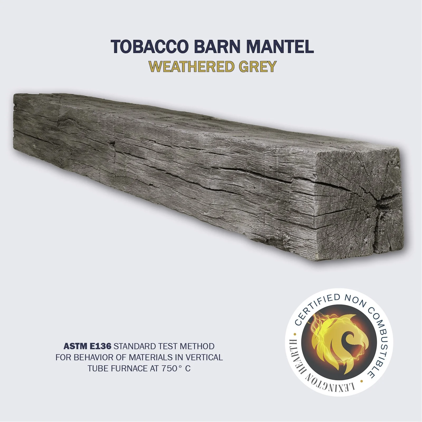Tobacco Barn Non-Combustible Rustic Mantel — Lexington Hearth